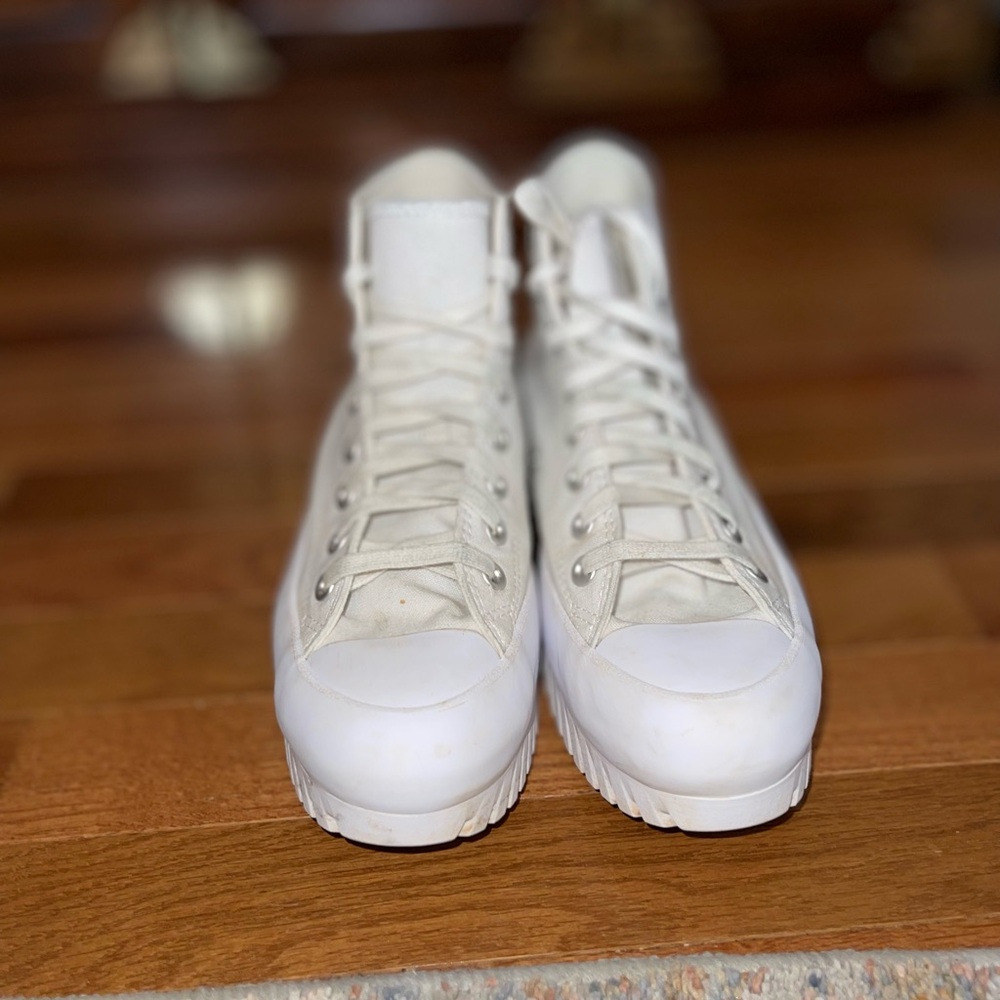 Converse Lugged Lift Platform High Top Sneakers White Men’s 7 Women’s 9 - Picture 2 of 7